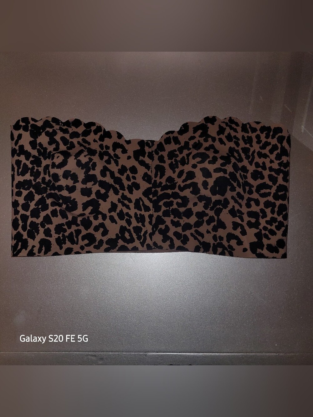 💲5/25💲 Strapless Leopard Print Bandeau Top - Brown & Black